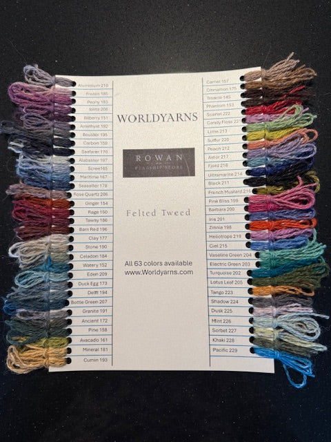 Felted Tweed Sample Card